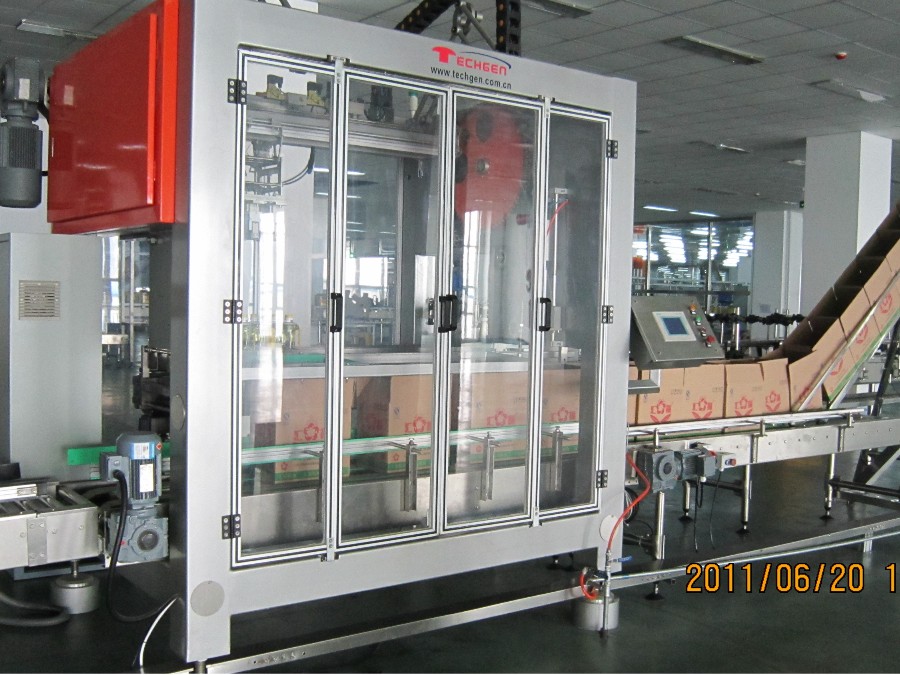 Open packing and sealing machine