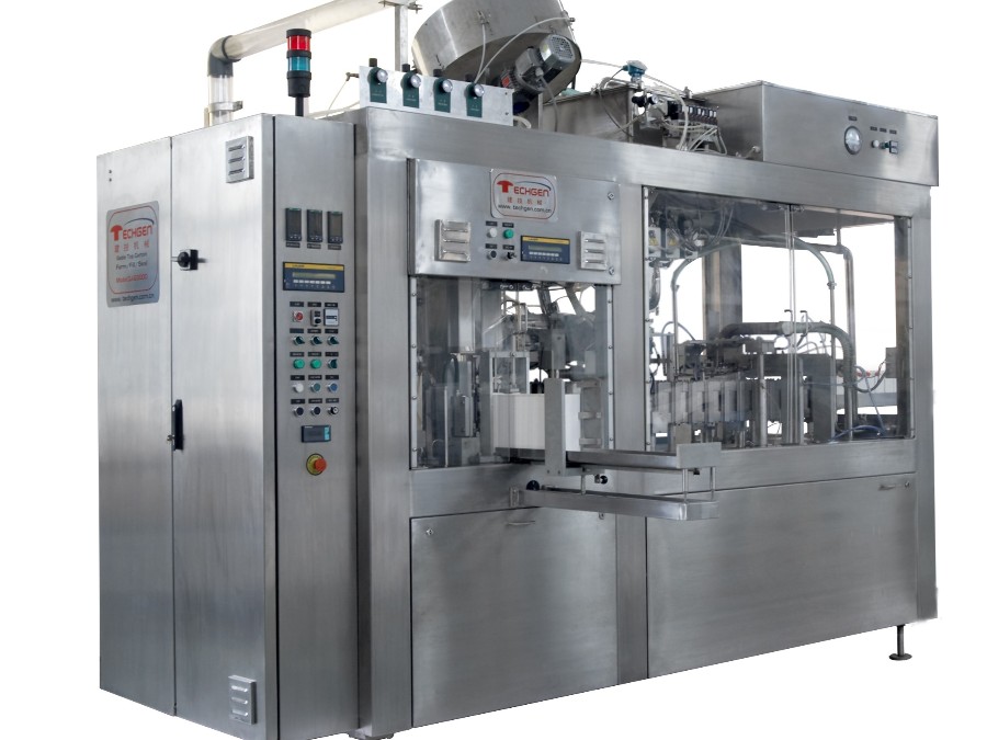 Roof pack filling machine